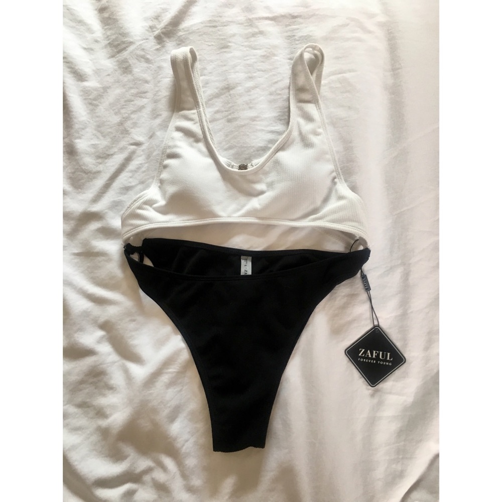 BRAND NEW W/ TAGS - Zaful B&W One Piece Swimsuit